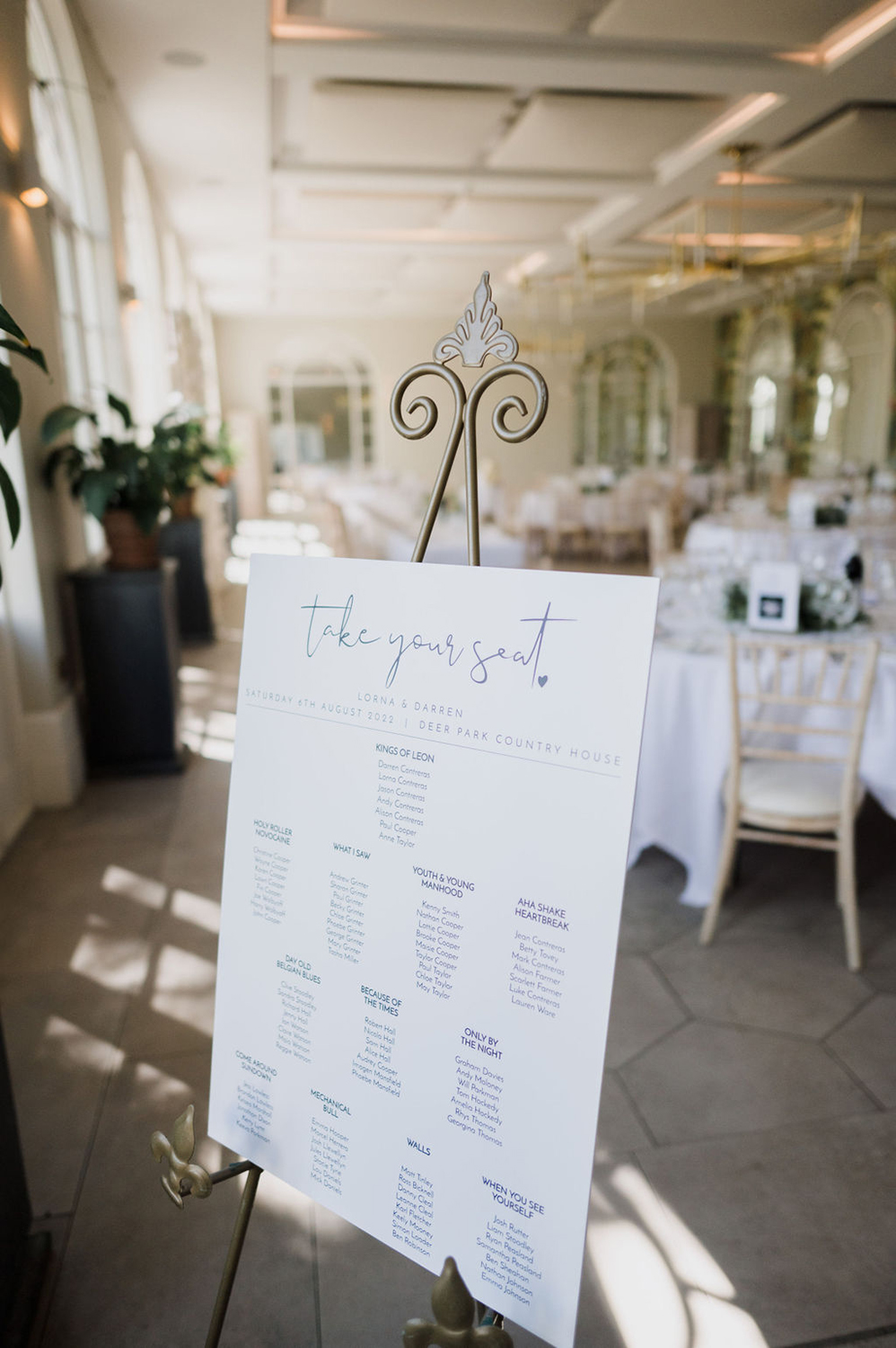 Liberty Pearl Photo & Film Collective Devon Wedding Photography at Deer Park Country House. Food menu and dining area.