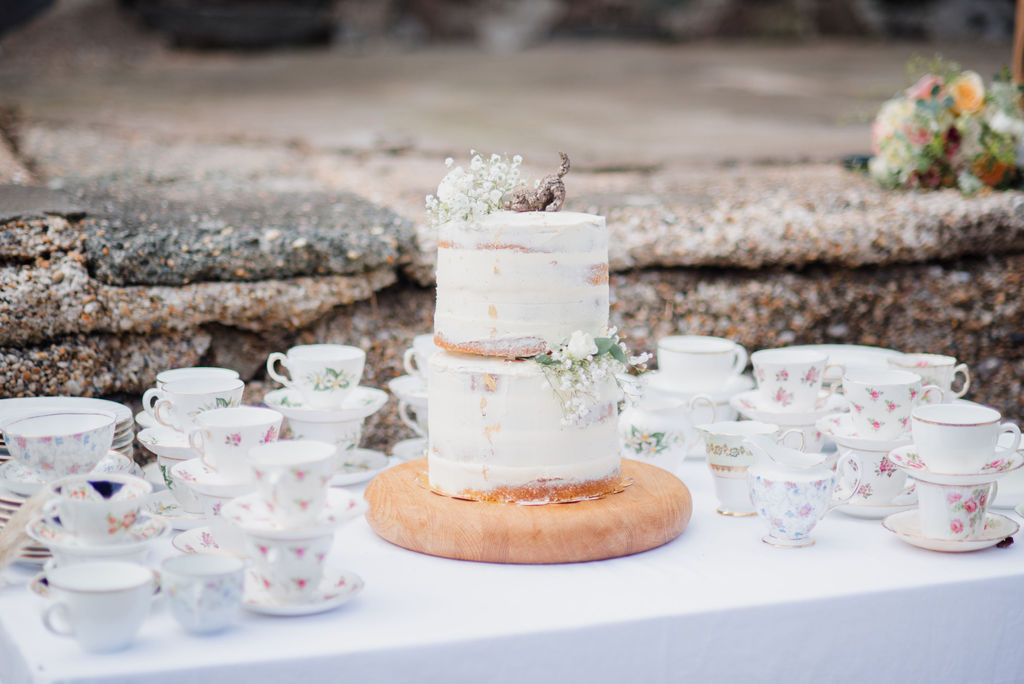 Rustic barn wedding photography by Liberty Pearl Photo & Film Collective. The cake and cups.