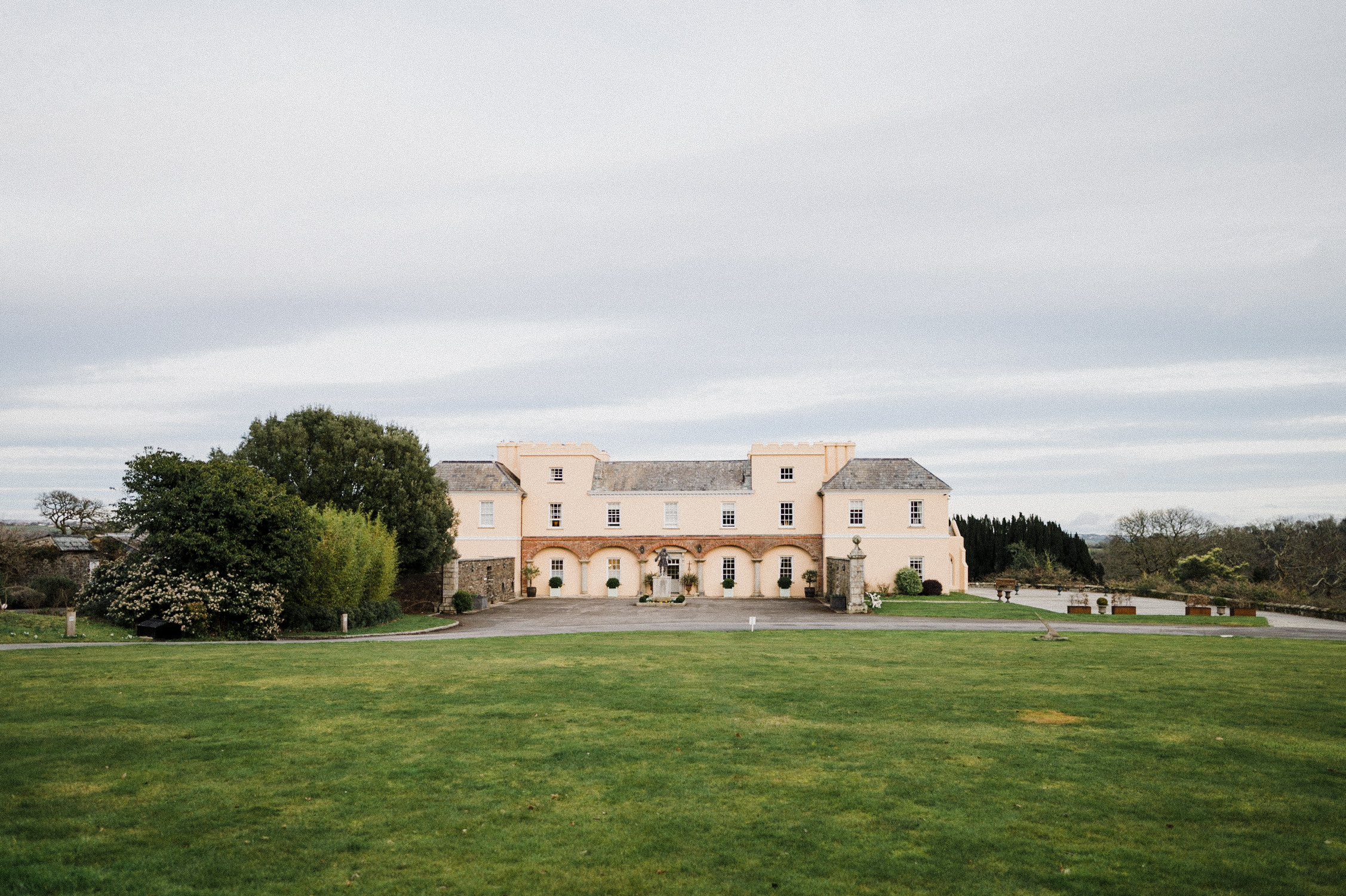 Pentillie Castle Entrance captured by Cornwall Wedding Photographer Liberty Pearl